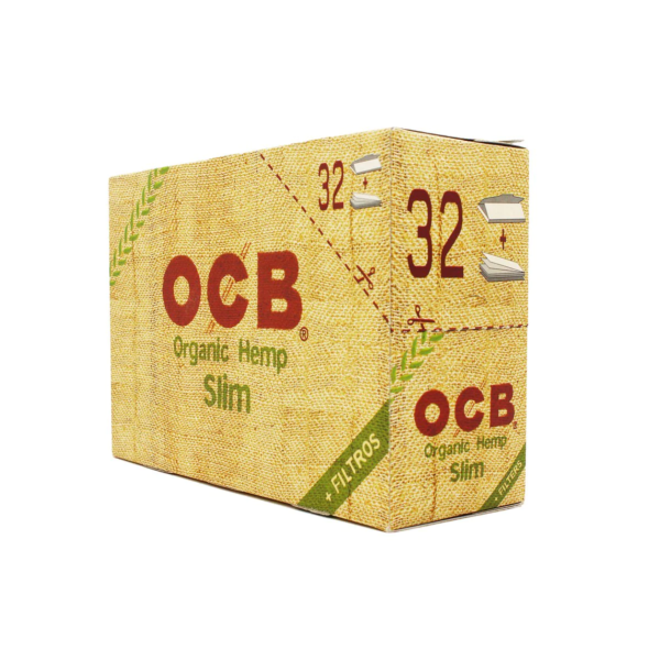 OCB Organic Hemp Cigarette 32 Slim Papers+32 Tips X32