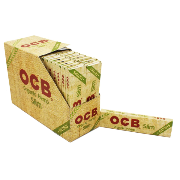 OCB Organic Hemp Cigarette 32 Slim Papers+32 Tips X32 - Image 3