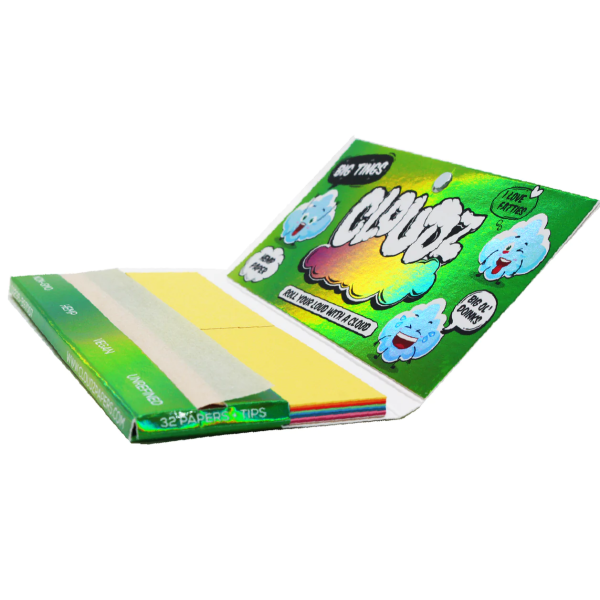 Cloudz - Big Tings "Wide" Rolling Papers King Size + Tips - Mixed Box - Image 2